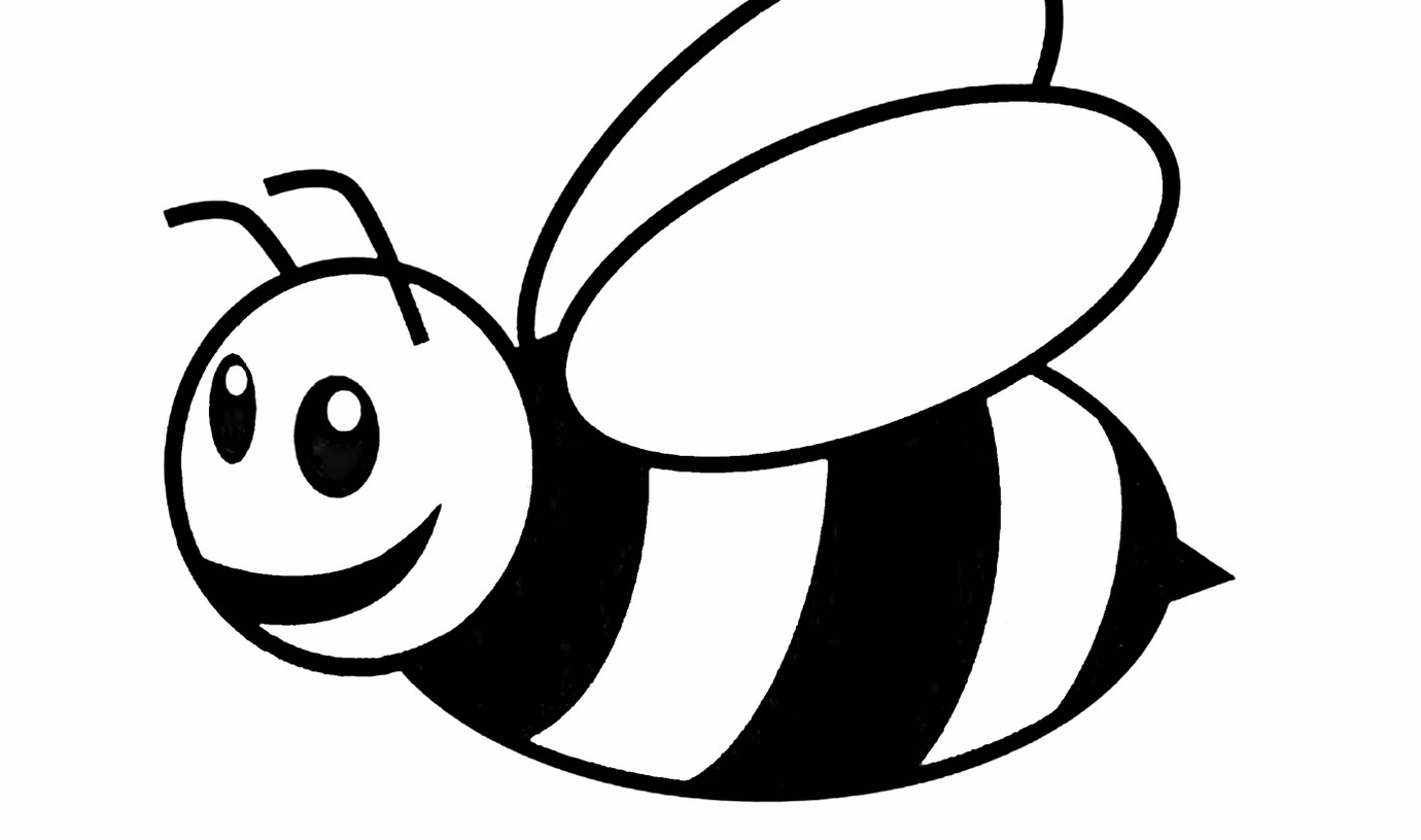 Bee Coloring Page 1